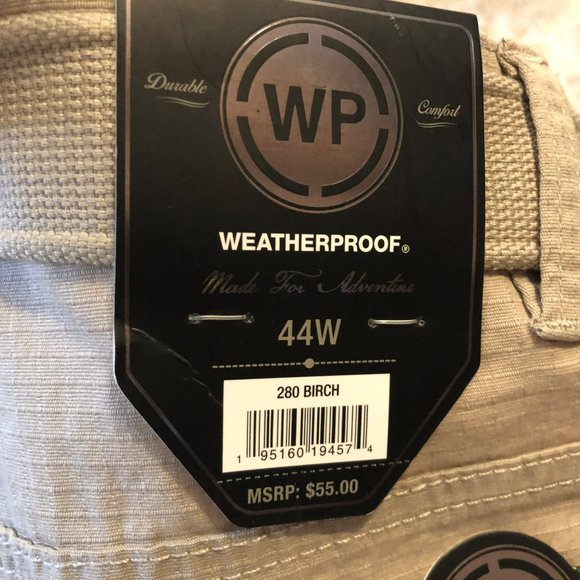 Weatherproof Belted Utility Short Stretch 44W Khaki Hiking Camping Gorpcore NWT - Picture 5 of 5